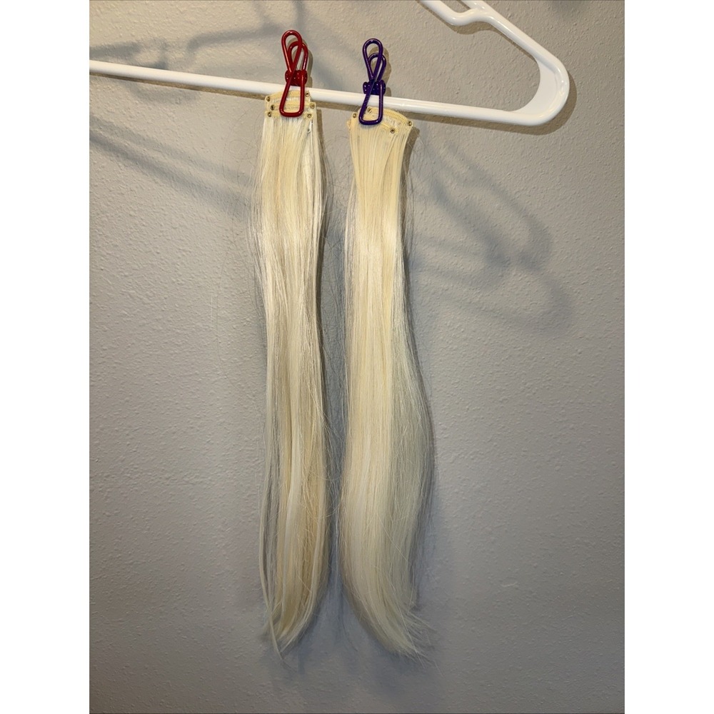 18" Straight Platinum Blonde Clip-In Extensions 12 Clips | MSRP = $20